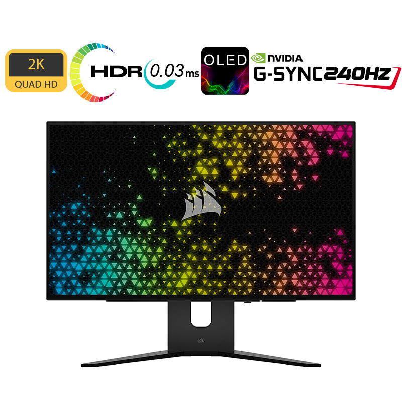 MONITOR GAMING 27" CORSAIR XENEON 27QHD OLED 2560 x 1440 240HZ 0.03MS GTG HDR BRILLO MAXIMO 1000 NIT CURVO NEGRO CM-9030002-NA