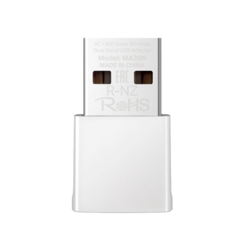 ADAPTADOR DE RED MERCUSYS MA30N(US) DUAL BAND USB 2.0  867 MBPS (5 GHz) + 400 MBPS (2,4 GHz)