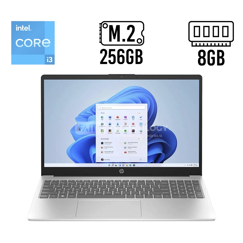 LAPTOP HP 15-FD0023DX 15.6" I3-1215U 8GB 256GB SSD TOUCH WIN 11 INGLÉS