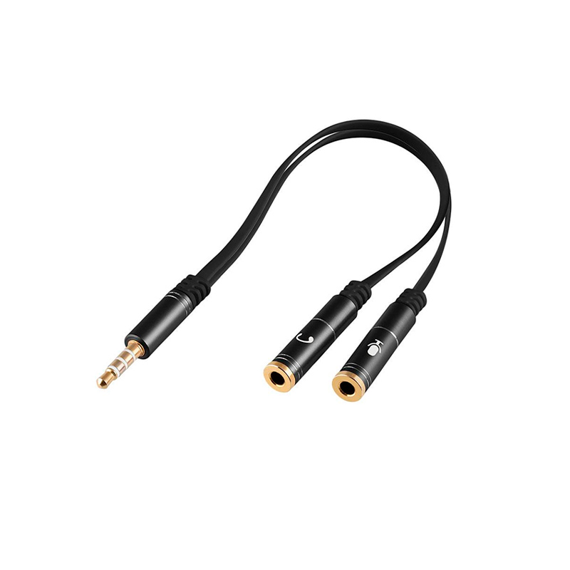 CABLE ARGOM AUDIO 3.5MM MALE A DUAL 3.5MM FEMALE 6"/15CM ARG-CB-0029