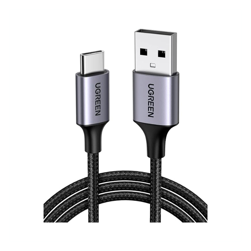 CABLE UGREEN US288 USB-A A USB-C 3A 1 METRO CARGA RAPIDA 60126 NEGRO