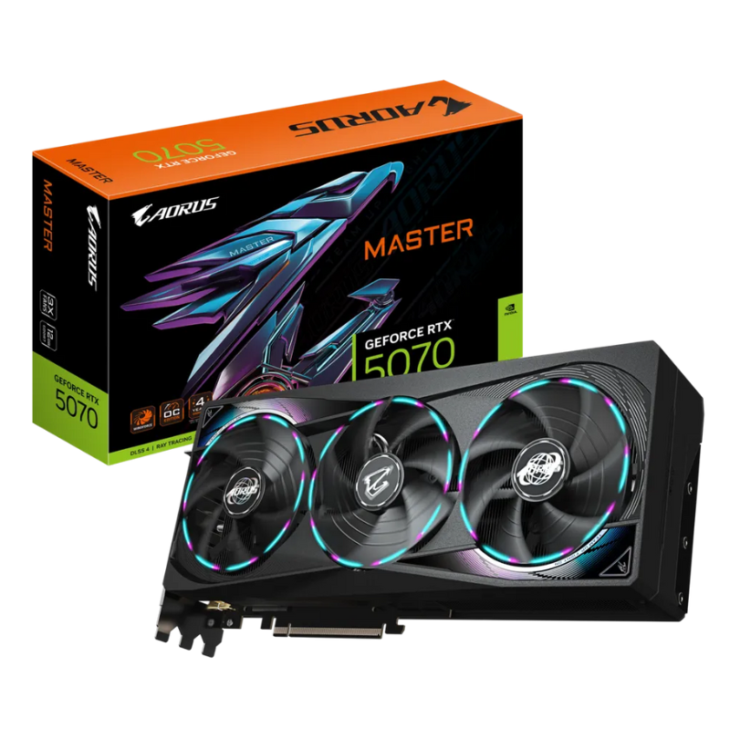 TARJETA DE VIDEO GIGABYTE GV-N5070AORUS M-12GD GEFORCE RTX 5070 12GB GDDR7 2715 MHZ