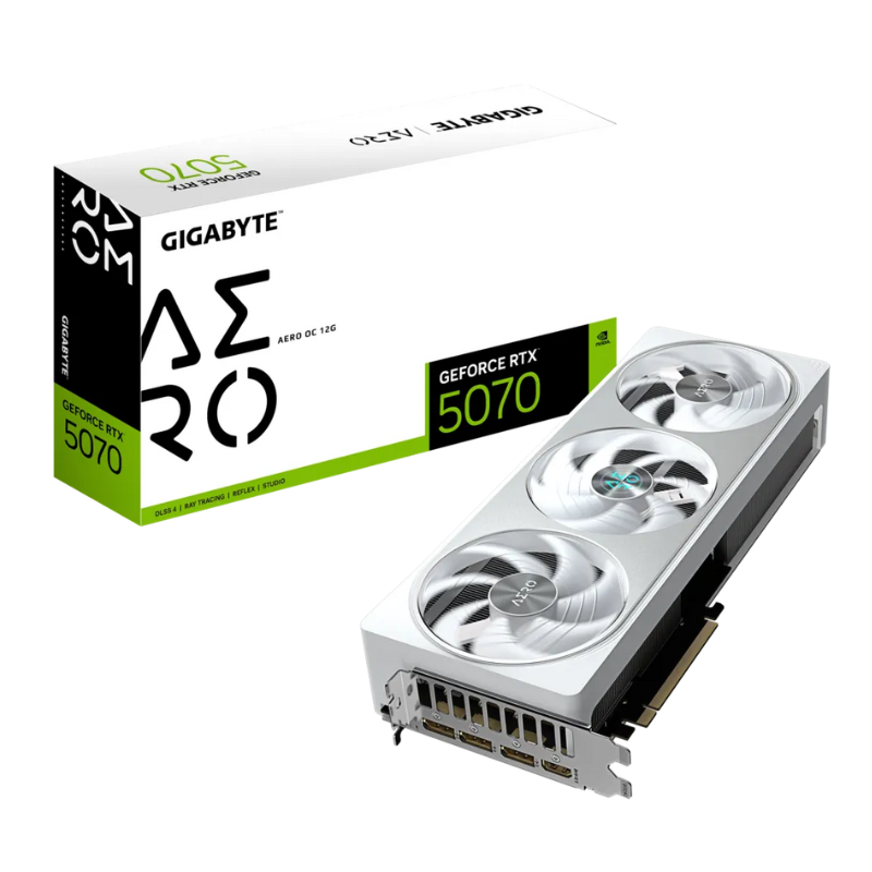 TARJETA DE VIDEO GIGABYTE GV-N5070AERO OC-12GD GEFORCE RTX 5070 12GB GDDR7 2625 MHZ