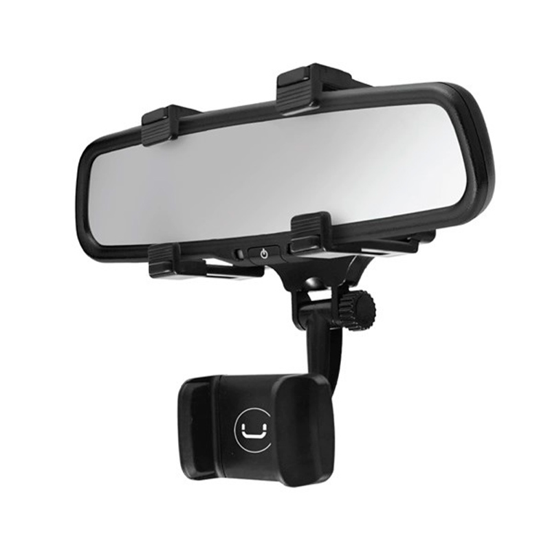 SOPORTE DE CELULAR UNNO TEKNO CH3008BK PARA ESPEJO RETROVISOR NEGRO