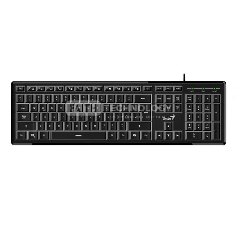 TECLADO GENIUS SLIMSTAR 126 MEMBRANA ALÁMBRICO USB ESPAÑOL 31310017409