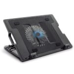 BASE ENFRIADORA PARA LAPTOP NOVA FHC78800002C COMPATIBILIDAD 15.6" / 2 PUERTOS USB CON VENTILADOR DE 125MM NEGRO