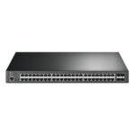 SWITCH TP LINK SG3452XMPP(UN) 48 PUERTOS RJ45 POE+ + 4 PUERTOS 10G SFP+ L2 ADMINISTRABLE NEGRO