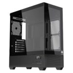 CASE EAGLE WARRIOR CG01TZRA001C MID TOWER SIN VENTILACION INCLUIDA CON VIDRIO TEMPLADO FRONTAL Y LATERAL SIN FUENTE CON PANTALLA DIGITAL NEGRO