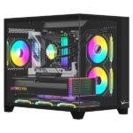 CASE ARGB FORMULA V LINE CRYSTAL Z9ML FLOE BLACK MID TOWER VENTILADORES 6 DE 120MM CON VIDRIO LATERAL Y FRONTAL 4711401660910 NEGRO