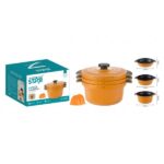 SET DE OLLAS WINNING STAR ST-5216 ALUMINIO 4 PIEZAS GUO-1761-WST-18643 NARANJA