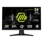MONITOR GAMING MSI MAG 244F 23.8" PLANO 1920 X 1080 200 HZ ANTI-GLARE HDMI Y DP 9S6-3BC41H-004 NEGRO NEGRO