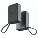POWER BANK UGREEN PB567 20000MAH USB-C INALÁMBRICO MAGNÉTICO QI2 CARGA RÁPIDA 55450B NEGRO