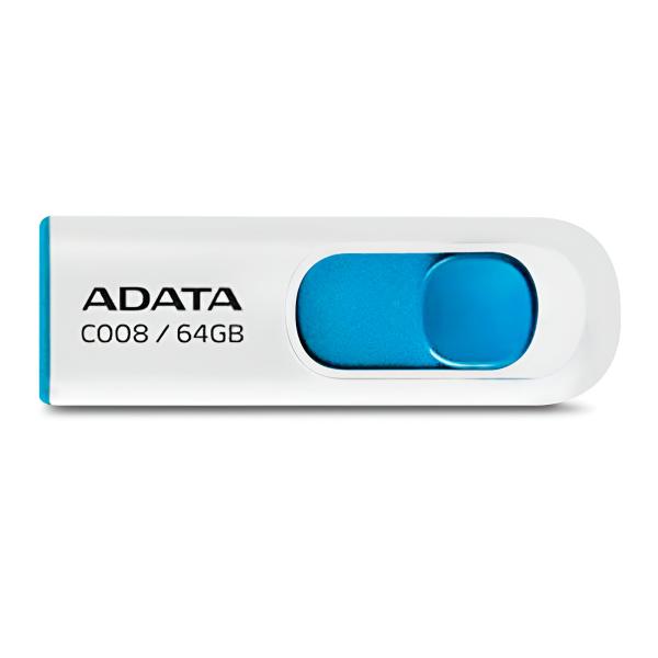 9548_13885.jpg MEMORIA USB 64GB ADATA AC008 USB-A 2.0 AC008-64G-RWE BLANCO / AZUL - Imagen 1