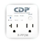 PROTECTOR DE VOLTAJE CDP R-PP2 1800W 2 TOMAS SUPRESIÓN DE SOBRECORRIENTE Y SOBRE VOLTAJE RETARDO DE ENERGÍA SELECCIONABLE BLANCO