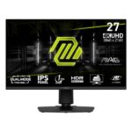MONITOR GAMING MSI MAG 275UPD E14 27 PULG  PLANO 3840 X 2160 4K UHD  48~144HZ  ADAPTIVE-SYNC DP Y HDMI  9S6-3CE89M-018 NEGRO