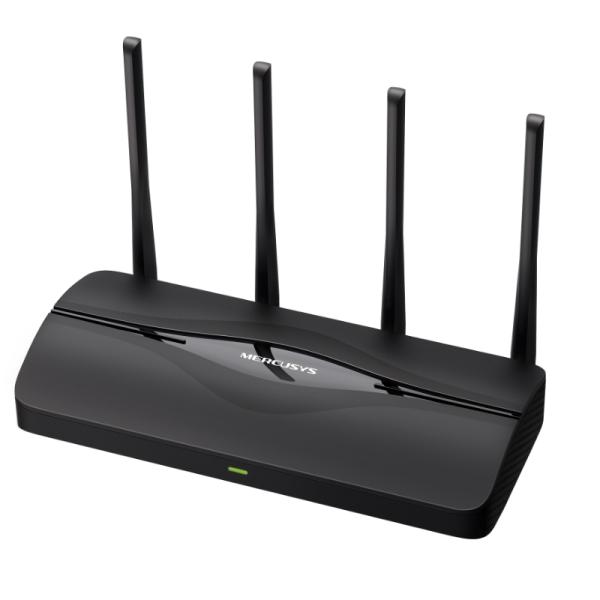 21062_18820.jpg ROUTER MERCUSYS MR27BE(EU) DUAL BAND 2.4/5 GHZ 3600 MBPS WIFI 7 PUERTOS WAN / LAN NEGRO - Imagen 1